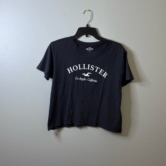 Hollister‎ Women Logo Gray crop Top size Small - Picture 1 of 6